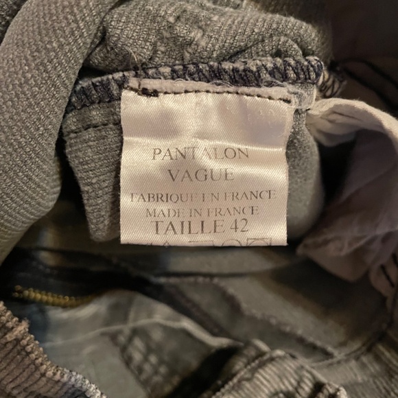 RARE! Y2K Grey Corduroy Hippie Flare Bellbottom MADE IN FRANCE AMNESIA JEANS - Picture 3 of 7